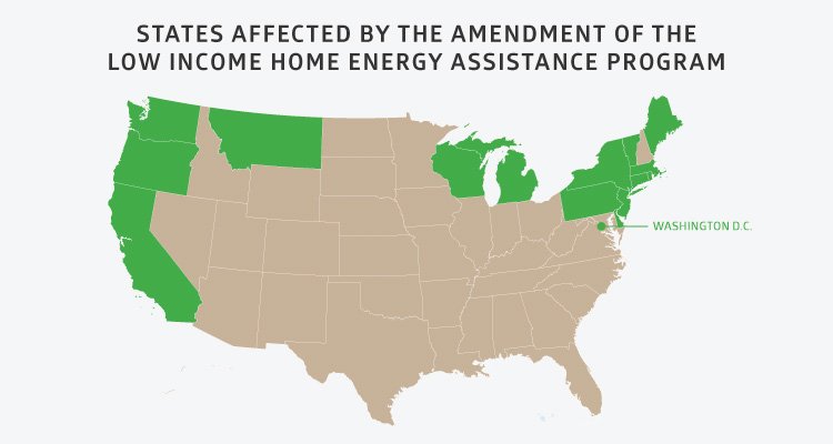 ATE Blog | What SNAP Cuts Mean to 45 Million Americans: MAP OF STATES AFFECTED BY THE AMENDMENT OF THE LOW INCOME HOME ENERGY ASSISTANCE PROGRAM
